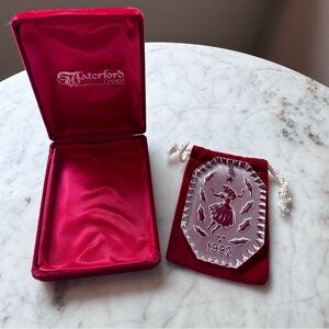 Waterford Crystal 12 Days Of Christmas VTG Etched Glass Ornament